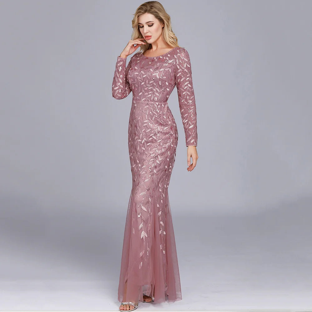 🍒Sequin maxi cocktail dress long bridesmaid prom outfit for special occasion party club bodycon vintage style clothing You'll Fish This Mermaid Out Time &Time