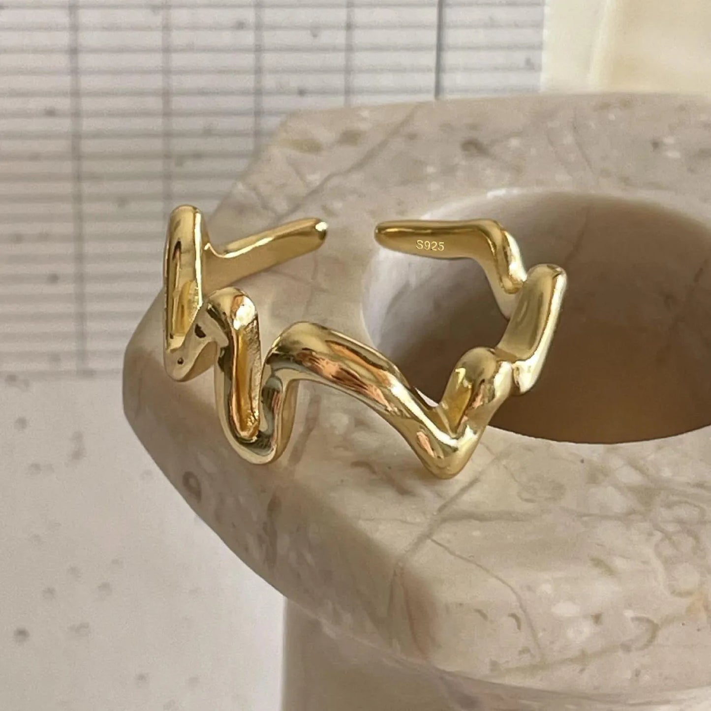 🍒925 Sterling silver rings for women geometric fine jewellery finger adjustable rings Interware cubic zirconia accessorize trendy jewellery for women birthday gifts