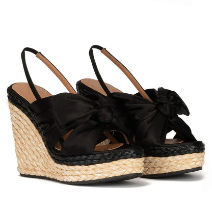 🍒Metalic bow shiny gold shoes occasion stilettoe sandals sling back thin high-heeled party wear                      🍒        High wedge platform shoe sling back open toe sandal with front bow  Gonna Get Golden Oldie Golds