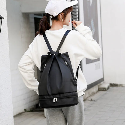 🍒Wet dry separation fitness gym bags waterproof swimming bag women travel yoga sports bag mens basketball soccer pouch backpack