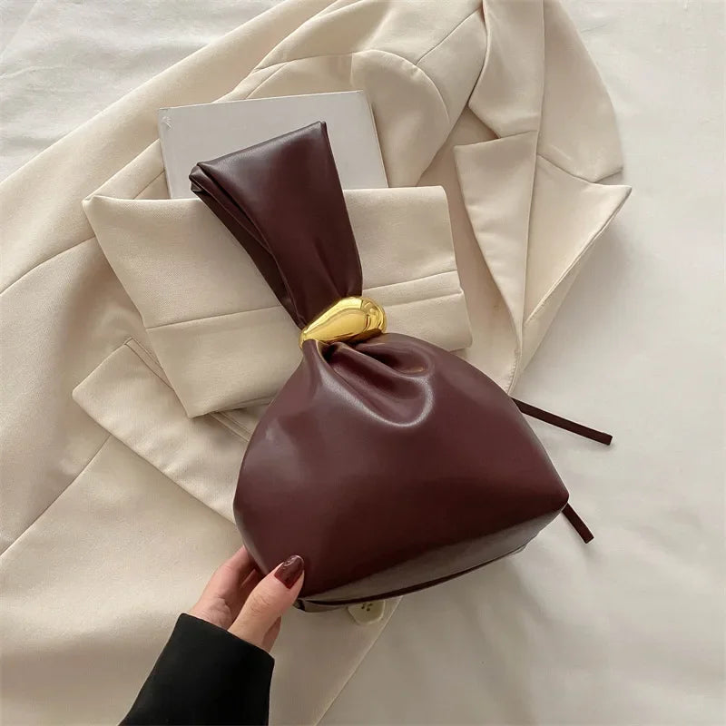 🍒Soft clutch bag luxury designer women's Mini Bucket Pouch temperament side zipper party evening bags Get This SWEET WRAPPERed