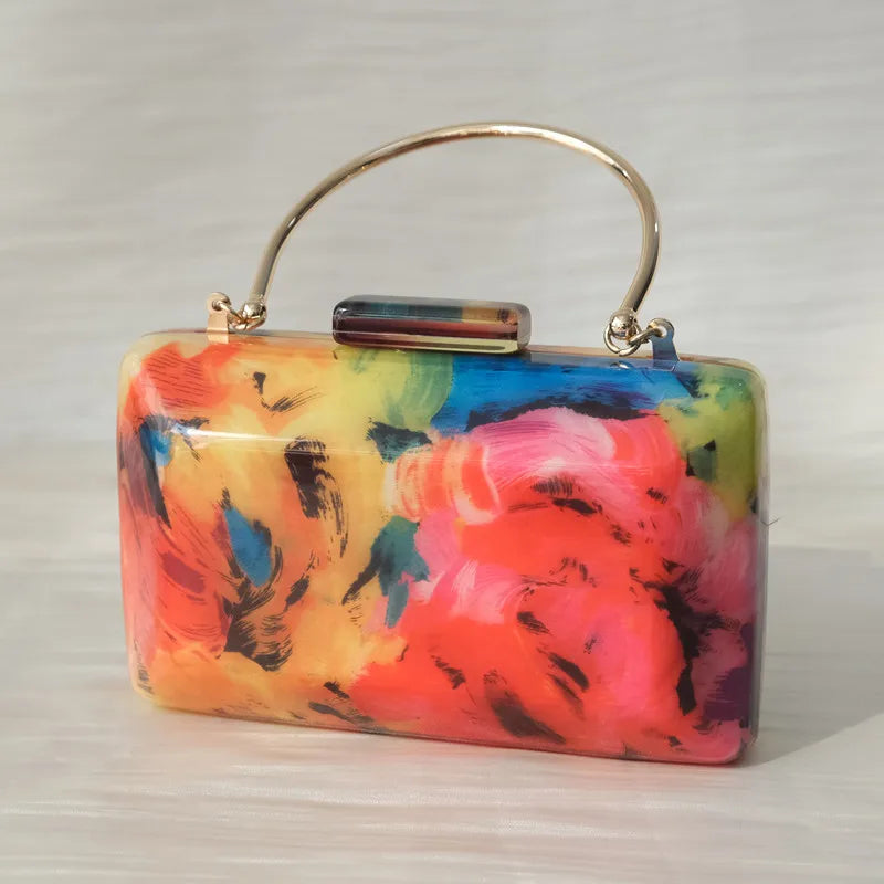 🍒Acrylic luxury handbag trendy handbags for women's fashion accessories boutique bag for  party wear evening bag cute wedding box bag vintage clutch occasion bags WAVE goodbye to boring bags with this SEA Green