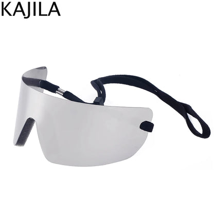 🍒Oversized sunglasses rimless shades unisex sunnies for   women Y2K sports eyeglasses luxury designer shades eyewear trendy party glasses futuristic sunglasses designer Dont RISk losing this for your FUTURe just TICk