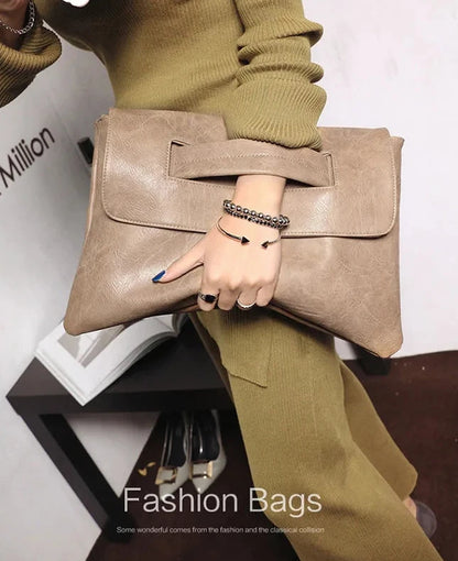 🍒Pu Leather evening bag luxury vintage shoulder crossbody bags party envelope clutch purse retro handbags large capacity fashion simple office ladies euro-america style smart casual accessory Dont Be A CROSSBODY CLUTCH this Quick