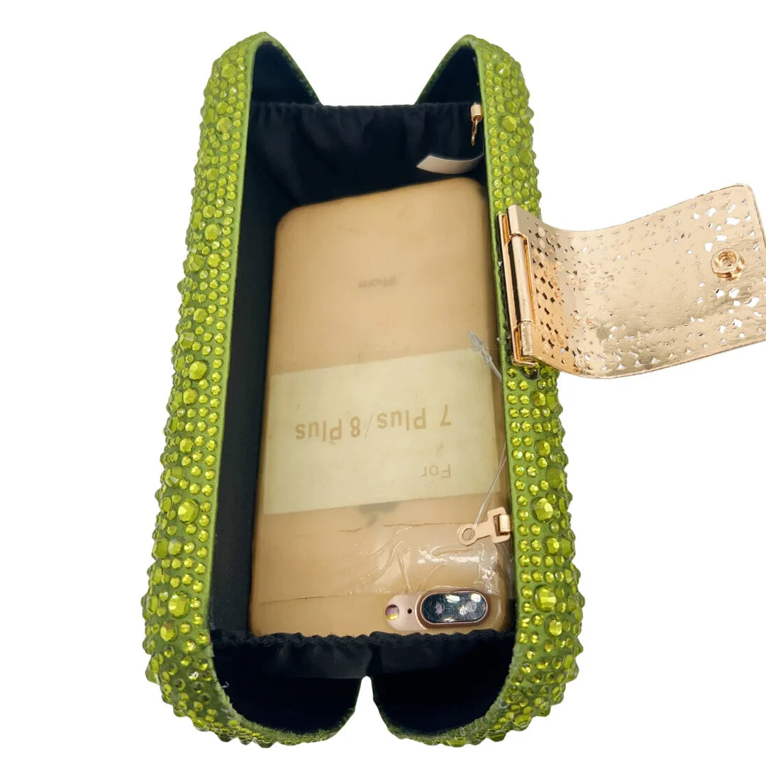 🍒Crystal evening clutch bag glittering rhinestone cross body bag for wedding party purse for women full-diamond bridal.bag occassion handbag