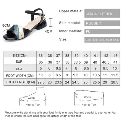 🍒Womens genuine leather sandals summer open toes shoes flat ankle strap large sizes 41 42 43 fashion smart casual women footwear Flat Out Comfort