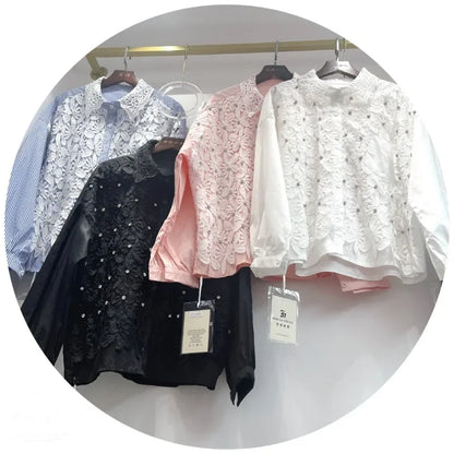 🍒Sequin shirt with beading ruffle blouse for women black occasion shirt Y2k long sleeve occasion top feminine fashion evening wear party wear tops Look Frilling In Your Frilly Frills