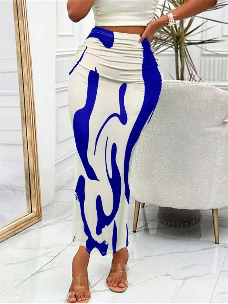 🍒High waisted maxi skirt smart casual women's bodycon skirt zebra long skirt casual high waist outfit elegant zebra print clothes elegant animal print fashion wear