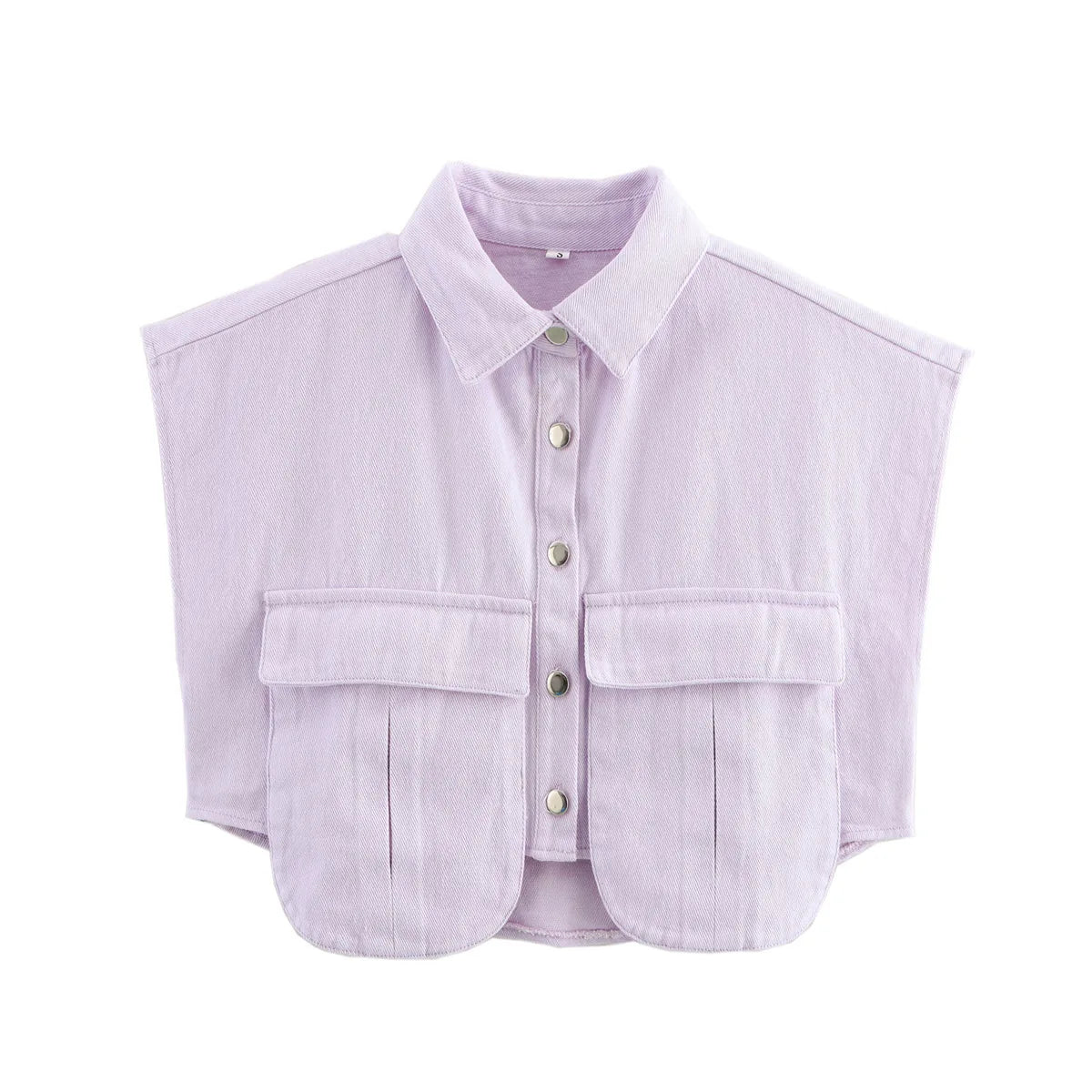 🍒Women's summer cropped shirt sleeveless blouse top ladies elegant with large pockets vintage style chic casual solid summer clothing high end cardigan denim top Pocket This Crop