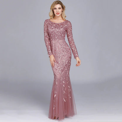 🍒Sequin maxi cocktail dress long bridesmaid prom outfit for special occasion party club bodycon vintage style clothing You'll Fish This Mermaid Out Time &Time