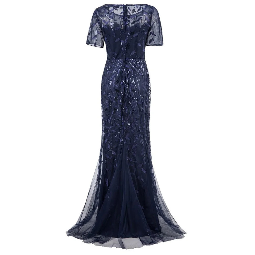 🍒Sequin maxi cocktail dress long bridesmaid prom outfit for special occasion party club bodycon vintage style clothing You'll Fish This Mermaid Out Time &Time