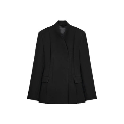 🍒Loose Jacket for women gray Asymmetric blazer with lapels long sleeve split Jackets female designer style clothing fashion chic outwear    Always Be In Line For An Asymmetric