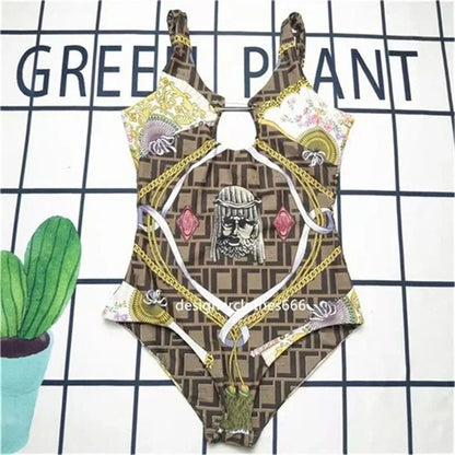 🍒Women's fashion bathing suits with cross back with in built bra one-piece swimsuit solid beachwear Sea Sure Swim Suits