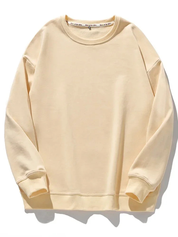 🍒Cotton sweatshirt for women long sleeve knitted pullover loose streetwear fashion quality essential clothing for women casual wear Ease- ssential