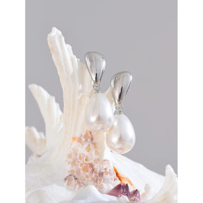 🍒Simulated pearls earrings drop earrings stainless steel stylish Versatile daily Jewellry occasion jewellery  Gift Pretty Perfect Pearl