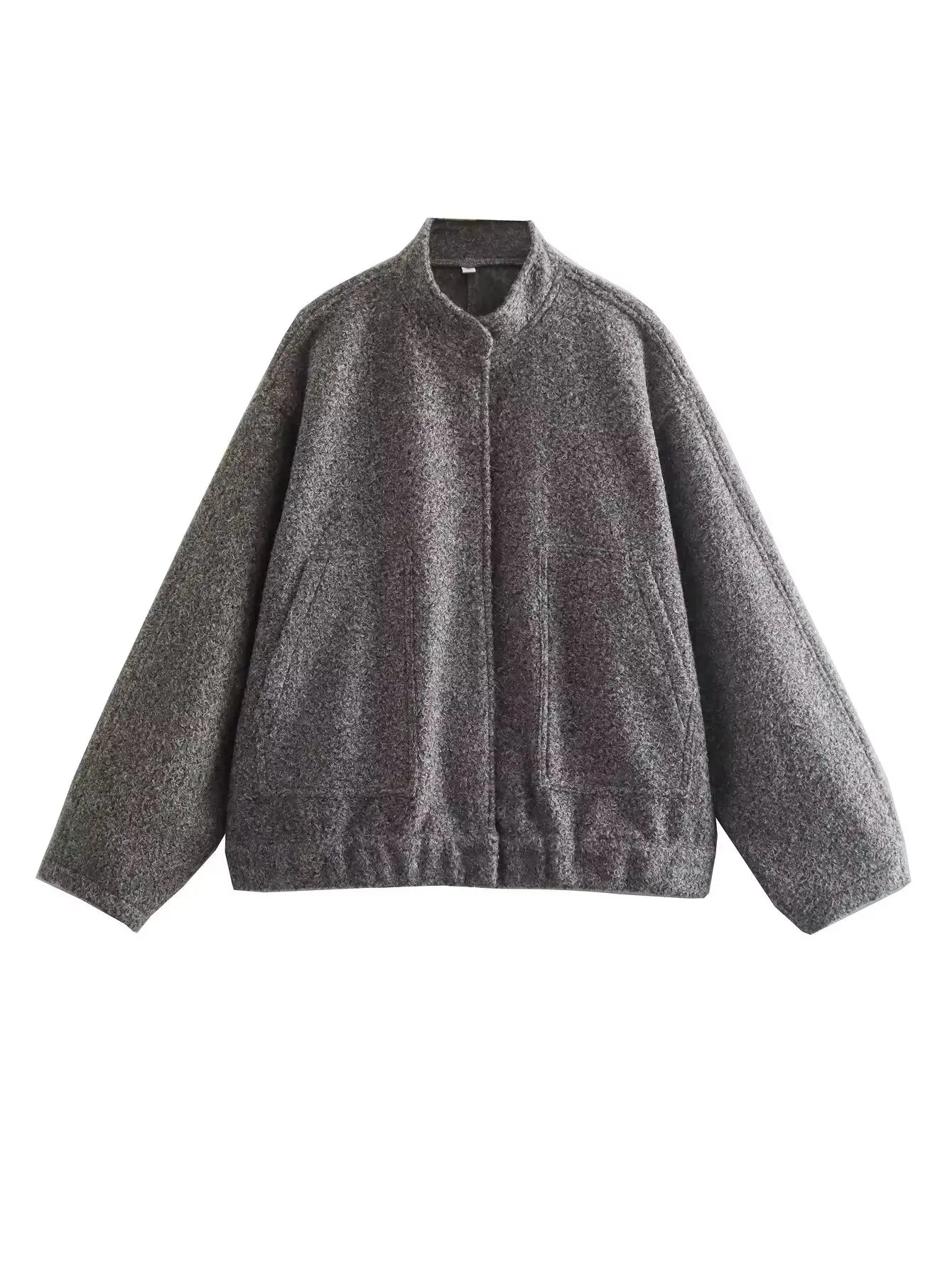 🍒Women's Jackets spring  autumn fleece vintage jacket oversized outerwear long sleeve  Bomber Jacket women