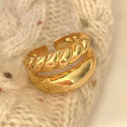 🍒925 Sterling silver rings for women geometric fine jewellery finger adjustable rings Interware cubic zirconia accessorize trendy jewellery for women birthday gifts