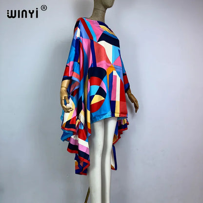 🍒Women summer fashion evening beach party outfit bohemian beachwear kaftan dress elegant beach cover ups Cover Up Covers