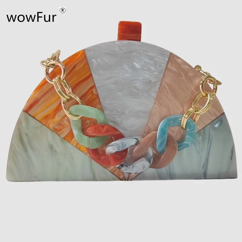 🍒Orange resin bag with handle women shoulder bag acrylic box clutch bag evening purse wedding party purse wallet No Need To Squeese Money Out For this Orange