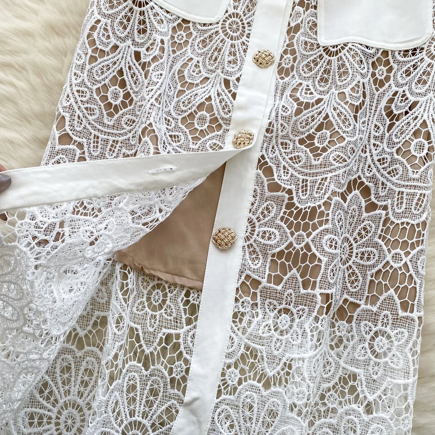 🍒White long lace dress for women short sleeve turn down collar elegant occasion party wedding reception outfit high waist Y2k fashion Lacey Bow Loves This So Will You!