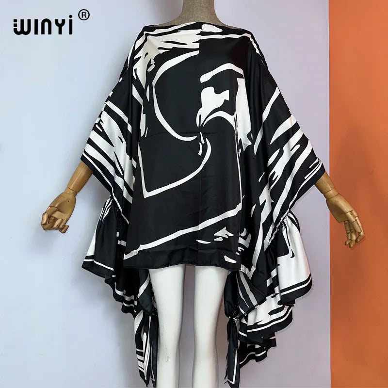 🍒Women summer fashion evening beach party outfit bohemian beachwear kaftan dress elegant beach cover ups Cover Up Covers