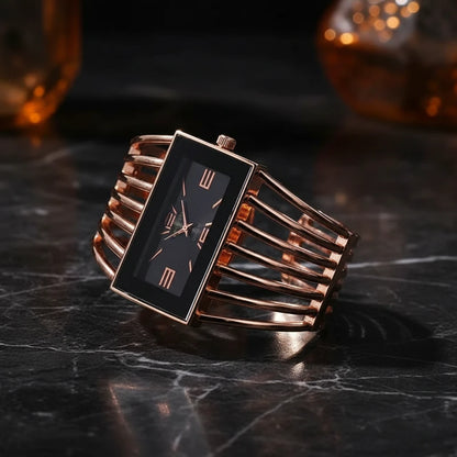 🍒Womens large face watch quality stainless steel luxury fashion rose gold bangle bracelet wristwatch for women dress ladies time piece female occasion jewellery accessory Watch This Bangle