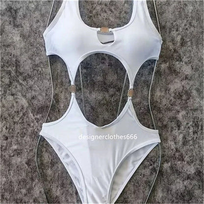 🍒Women's fashion bathing suits with cross back with in built bra one-piece swimsuit solid beachwear Sea Sure Swim Suits