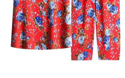 🍒Pants and t-shirt pyjamas set cotton short pants and t-shirt loungewear top and trousers home wear clothing Sleepwear for women 2 piece sleep set TOP up your PANTS and TEE and you will be SET