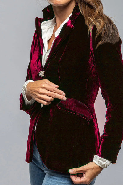 🍒Women’s blazer coats turn down collar vintage jacket velvet outerwear long sleeve slim fit y2k streetwear elegant office jacket party occasion wear Very Vintage Velvet