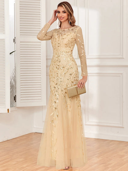 🍒Sequin maxi cocktail dress long bridesmaid prom outfit for special occasion party club bodycon vintage style clothing You'll Fish This Mermaid Out Time &Time