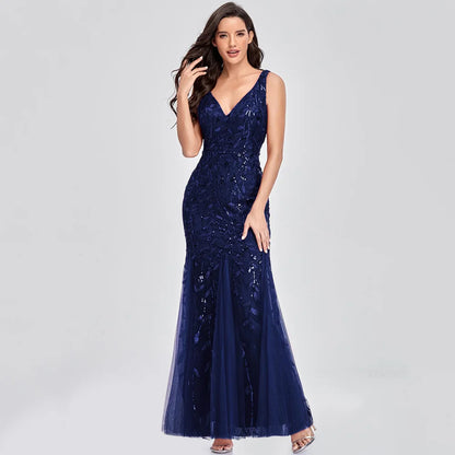 🍒Sequin maxi cocktail dress long bridesmaid prom outfit for special occasion party club bodycon vintage style clothing You'll Fish This Mermaid Out Time &Time