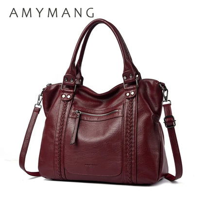 🍒Soft faux leather shoulder crossbody bags for women hot luxury handbag Designer casual tote office work bag Clever Faux Leather