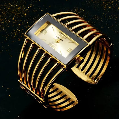 🍒Womens large face watch quality stainless steel luxury fashion rose gold bangle bracelet wristwatch for women dress ladies time piece female occasion jewellery accessory Watch This Bangle