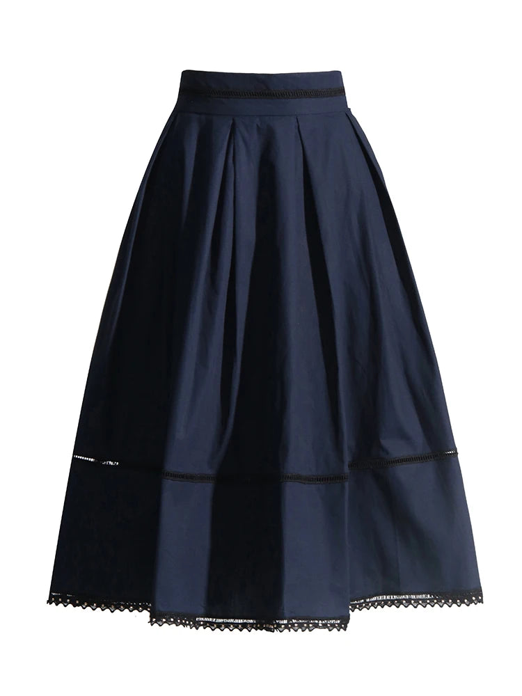 🍒Summer two piece sets women lapel short sleeve tops crop high waist a- line skirt slim set female fashion Cotton On To This Thread
