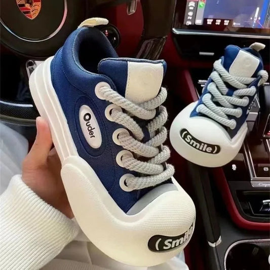 🍒Women's Vulcanized Shoes luxury designer lace up platform sports shoes outdoor comfortable casual shoes fashion footwear Boldy Bopper Buys