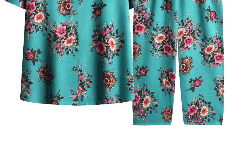 🍒Pants and t-shirt pyjamas set cotton short pants and t-shirt loungewear top and trousers home wear clothing Sleepwear for women 2 piece sleep set TOP up your PANTS and TEE and you will be SET