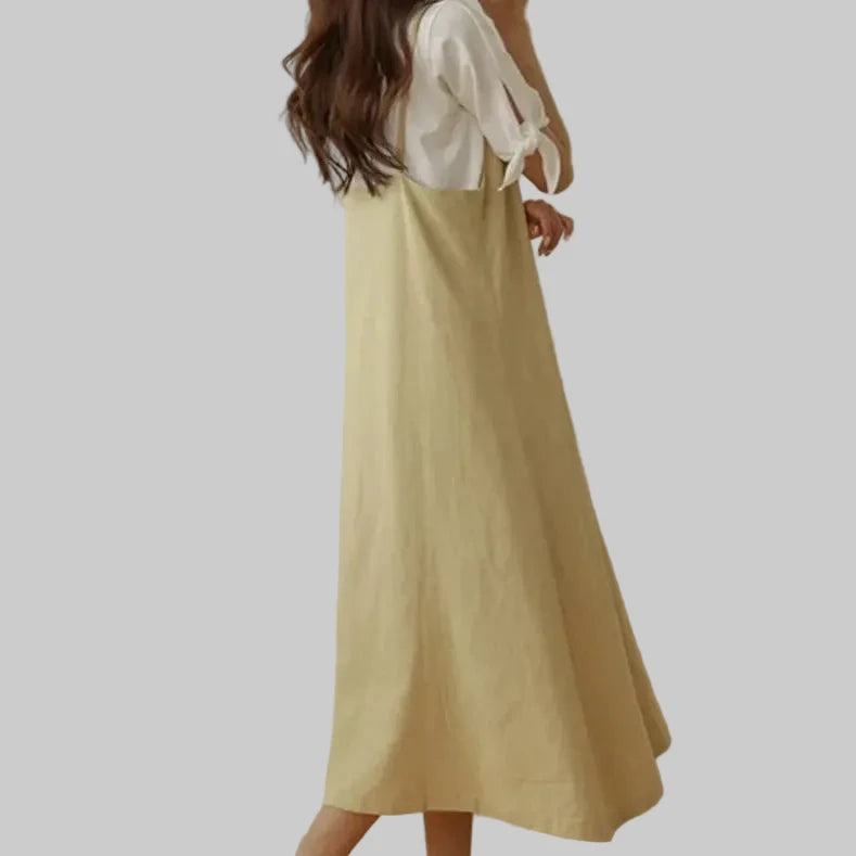 🍒Elegant Loose dresses for women sleeveless fashion clothes  for summer outfits with spaghetti straps cotton rich clothing Cash Ceeper Casuals
