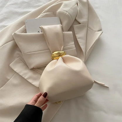 🍒Soft clutch bag luxury designer women's Mini Bucket Pouch temperament side zipper party evening bags Get This SWEET WRAPPERed