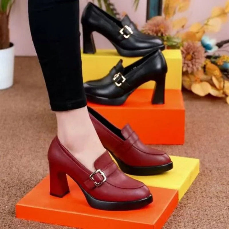 🍒Women’s pointed toe pumps high quality shoes fashion high heels female party shoes smart casual shoes Get REDy For These