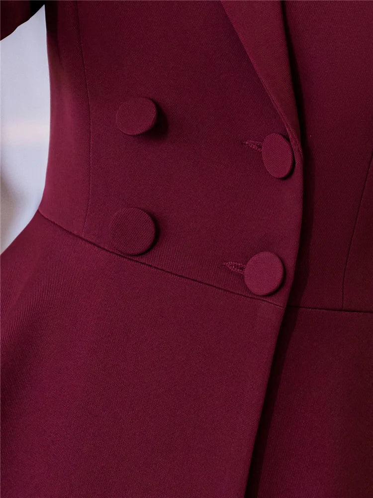 🍒Red 2 piece womens suit fashion skirt set business wear office workwear light blazers for women half sleeve top and mini skirt Berry Beautiful