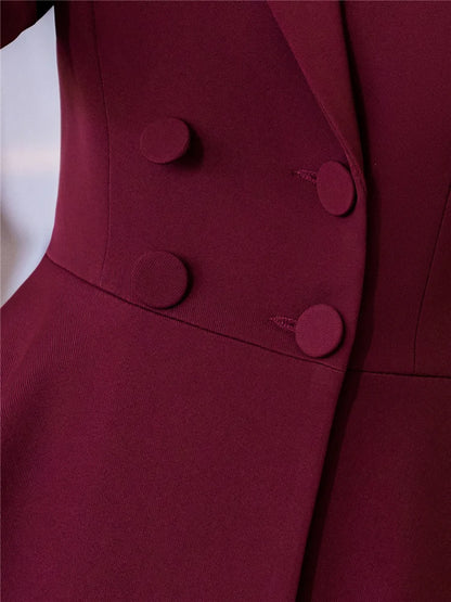 🍒Red 2 piece womens suit fashion skirt set business wear office workwear light blazers for women half sleeve top and mini skirt Berry Beautiful