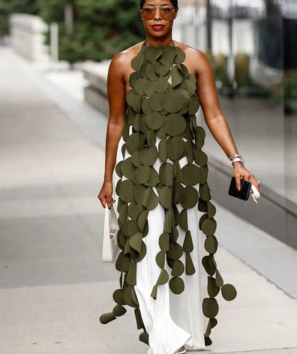 🍒Womens backless top hollow out casual halter top club wear party wear irregular clothing