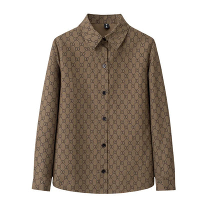 🍒Animal print shirt jacket womens loose leopard print outerwear for spring clothing loose lazy smart casual female fashion office commuting wear SAFAR as I CAN SEE this ANIMAL’S cool