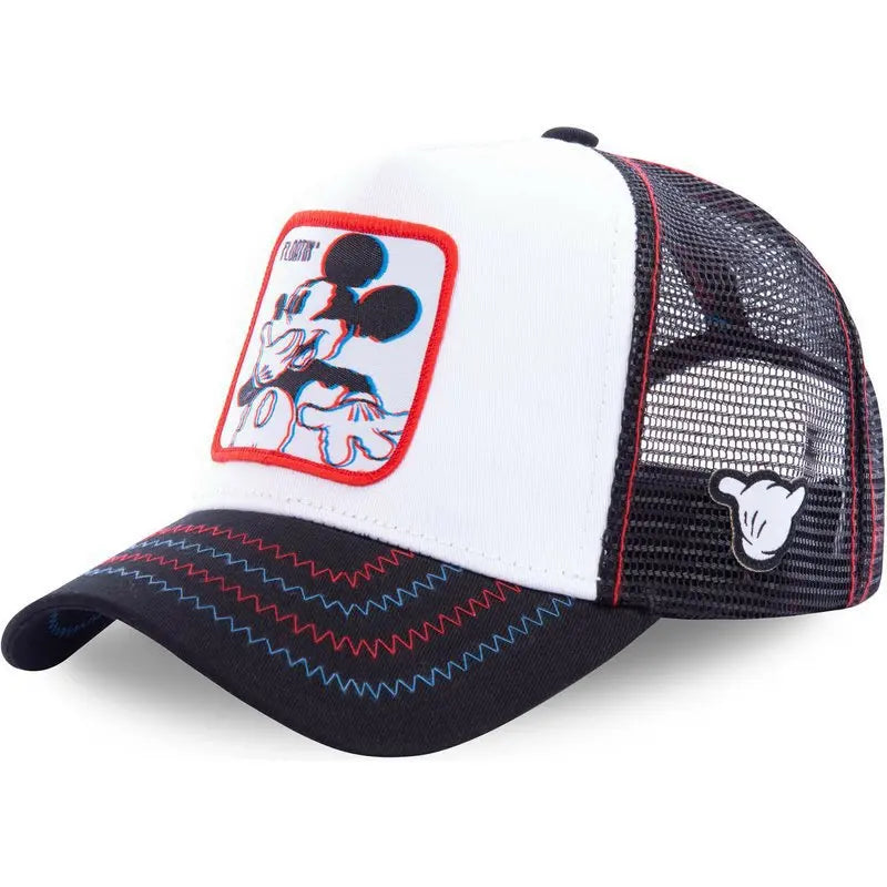 🍒Cartoon baseball cap high quality unisex embroidered patch baseball cap unisex trucker hat mesh hats for women sun hat