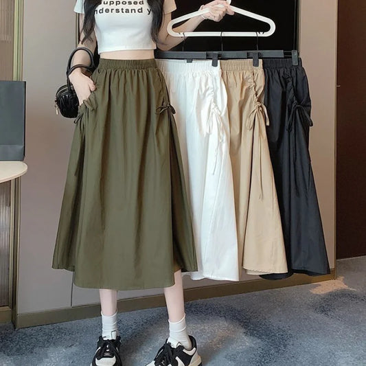 🍒Cargo Skirts with draw string for women's plus size female fashion wear summer clothing  skirt stylish chic and elegant aesthetic trendy clothes Draw Your Attention To This Cool Draw String
