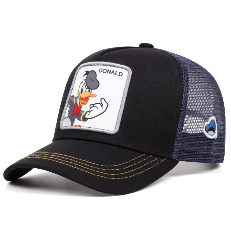 🍒Cartoon baseball cap high quality unisex embroidered patch baseball cap unisex trucker hat mesh hats for women sun hat