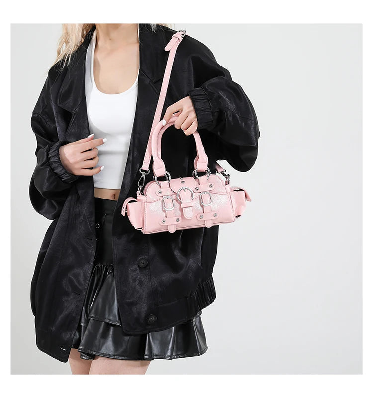 🍒Shoulder & crossbody bag in one solid popularity hot trendy stylish design y2k handbags for women fashion accessories Bag A Beaut Bits-y Bag