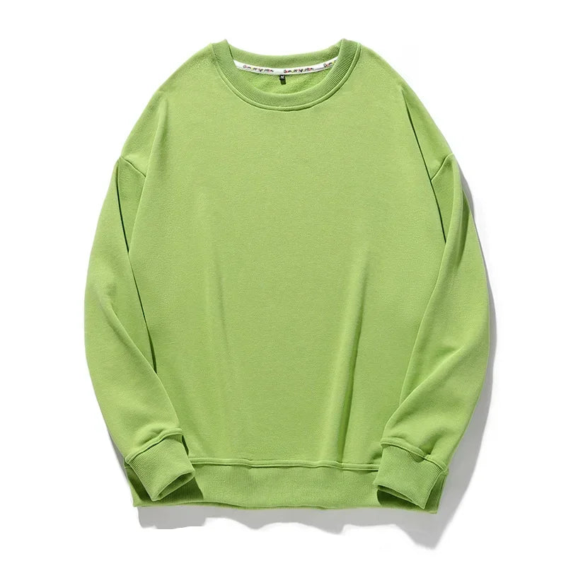 🍒Cotton sweatshirt for women long sleeve knitted pullover loose streetwear fashion quality essential clothing for women casual wear Ease- ssential