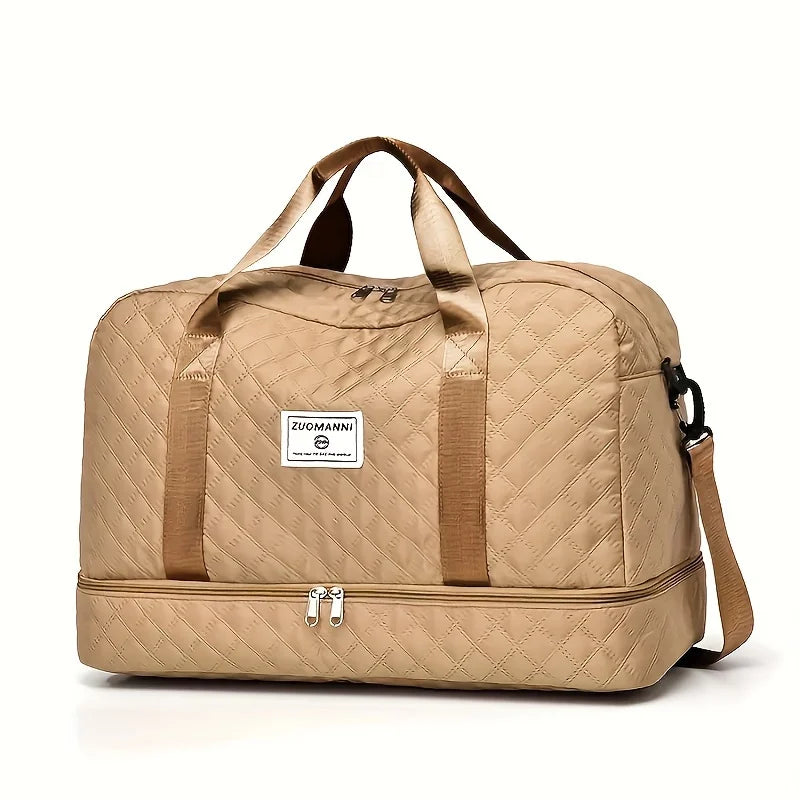 🍒Luxury duffel bag for women large capacity handbag shoulder & crossbody tote bag with compartments dry wet separation dual side pockets for travel gym etc.   Step Up To Quality In Your Gym Bag Tote