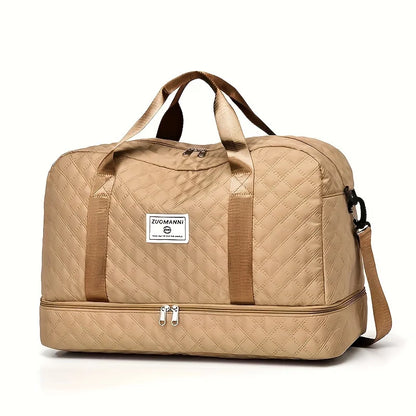 🍒Luxury duffel bag for women large capacity handbag shoulder & crossbody tote bag with compartments dry wet separation dual side pockets for travel gym etc.   Step Up To Quality In Your Gym Bag Tote